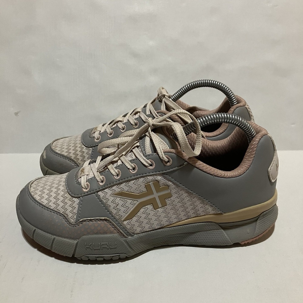 KURU Quantum Lilac Ash-Alloy Champagne Structured Sneakers Womens 7.5 Medium‎